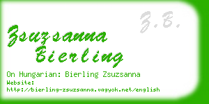 zsuzsanna bierling business card